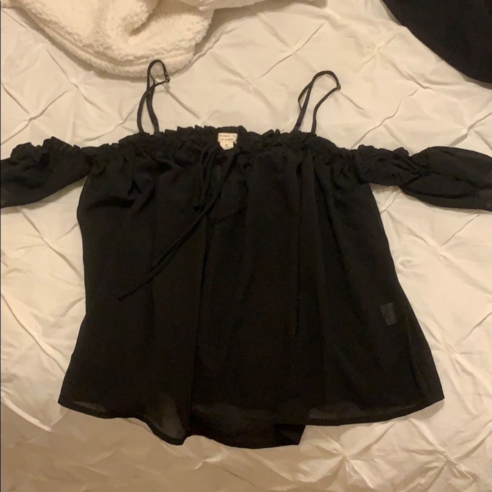Black off the shoulder top